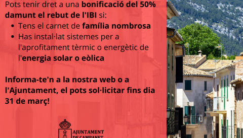 CARTELL BONIFICACIÓ IBI