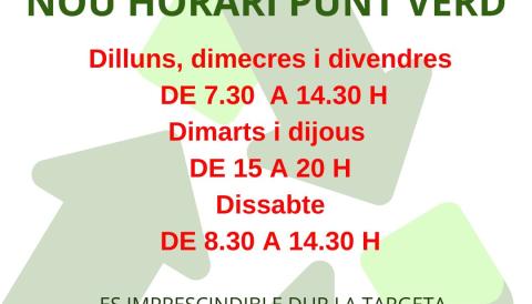 HORARI PUNT VERD 